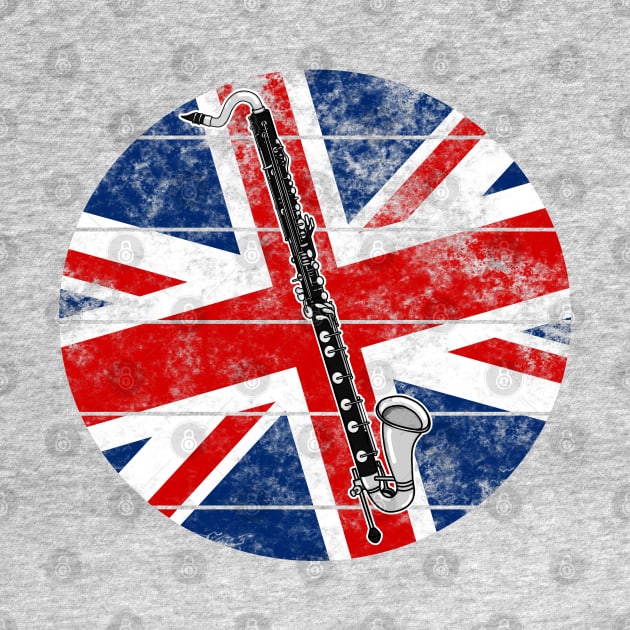 Bass Clarinet UK Flag Britain Clarinetist British Musician by doodlerob